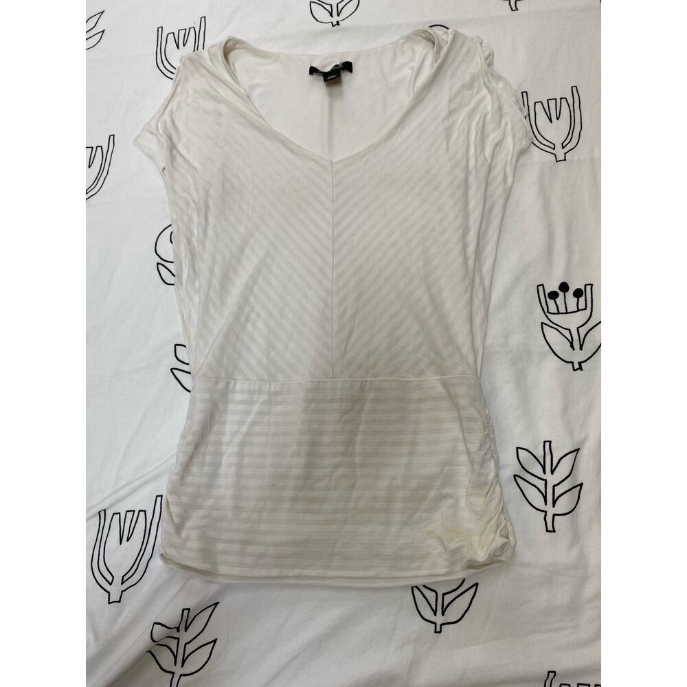 Chic White House Black Market Striped Blouse